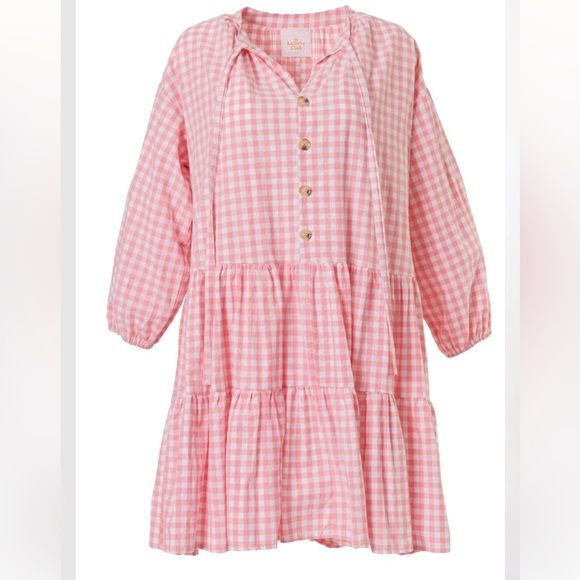 The Lullaby Club Dresses & Skirts - Lullaby Club Avalon Smock Dress CANDY GINGHAM